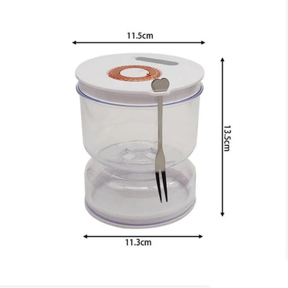 GeBe Sealed Pickle Jar With exhaust valve and timeline
