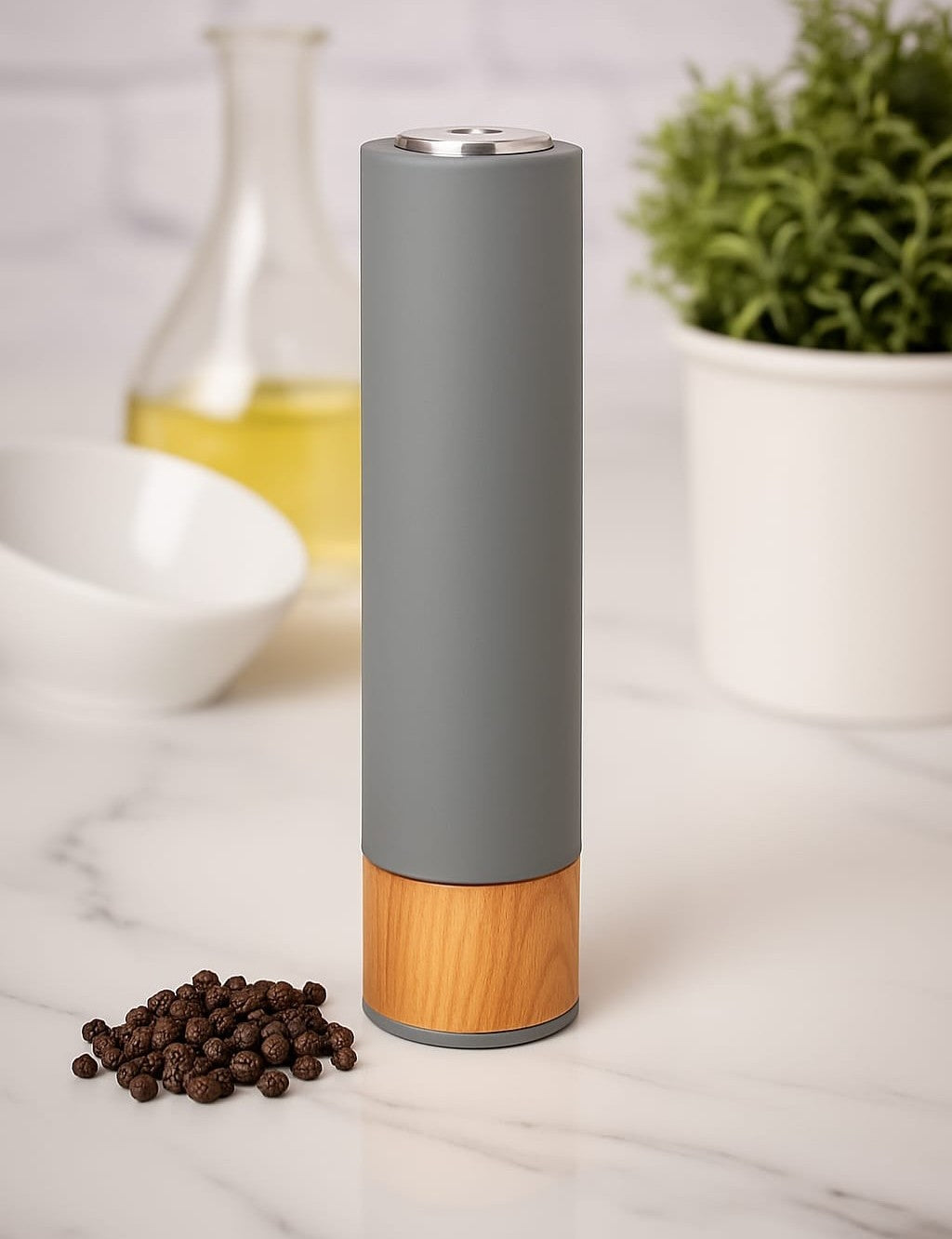 QUIGG Electric Salt & Pepper Mill Set