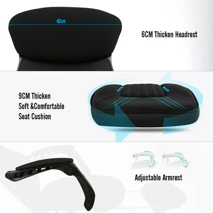 Ergonomic Black Mesh Office Chair with Headrest