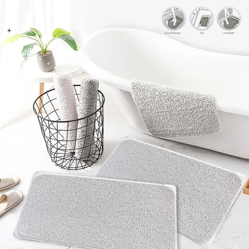 Anti‑Slip Loofah Shower Rug
