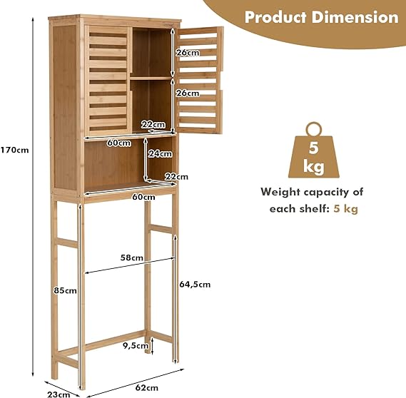 Bamboo Bathroom Cabinet Organizer