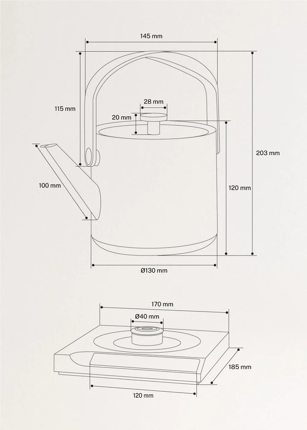 CREATE HATTORI electric kettle