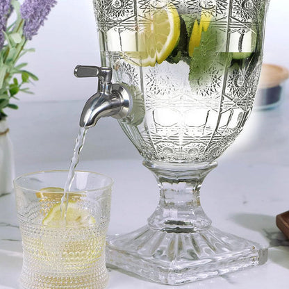 3 Liters Glass Drink Dispenser