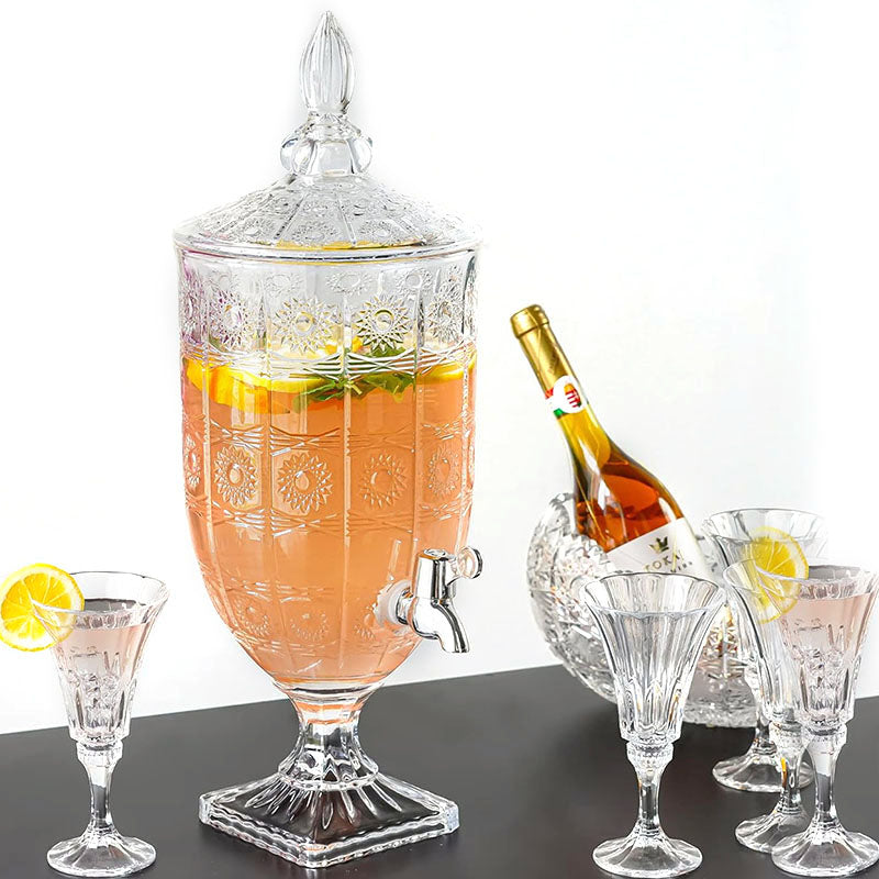 3 Liters Glass Drink Dispenser