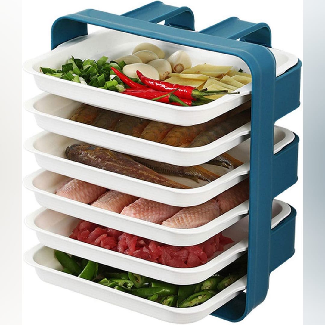 Kitchen Preparation Plates Set Rack