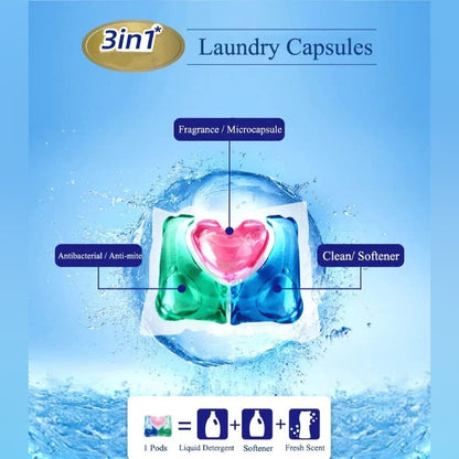 3-in-1 Laundry Liquid Detergent Pods