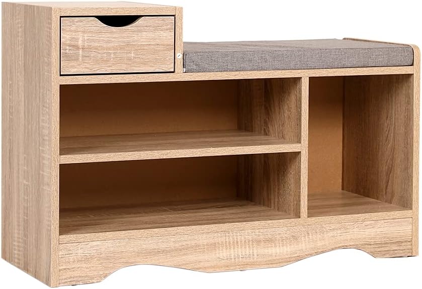 Bench, Shoe Rack with Drawer