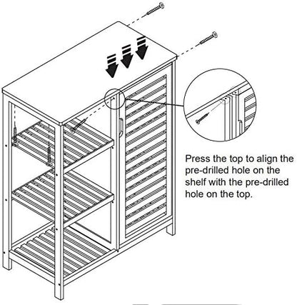 3-Tier bamboo Storage Cabinet