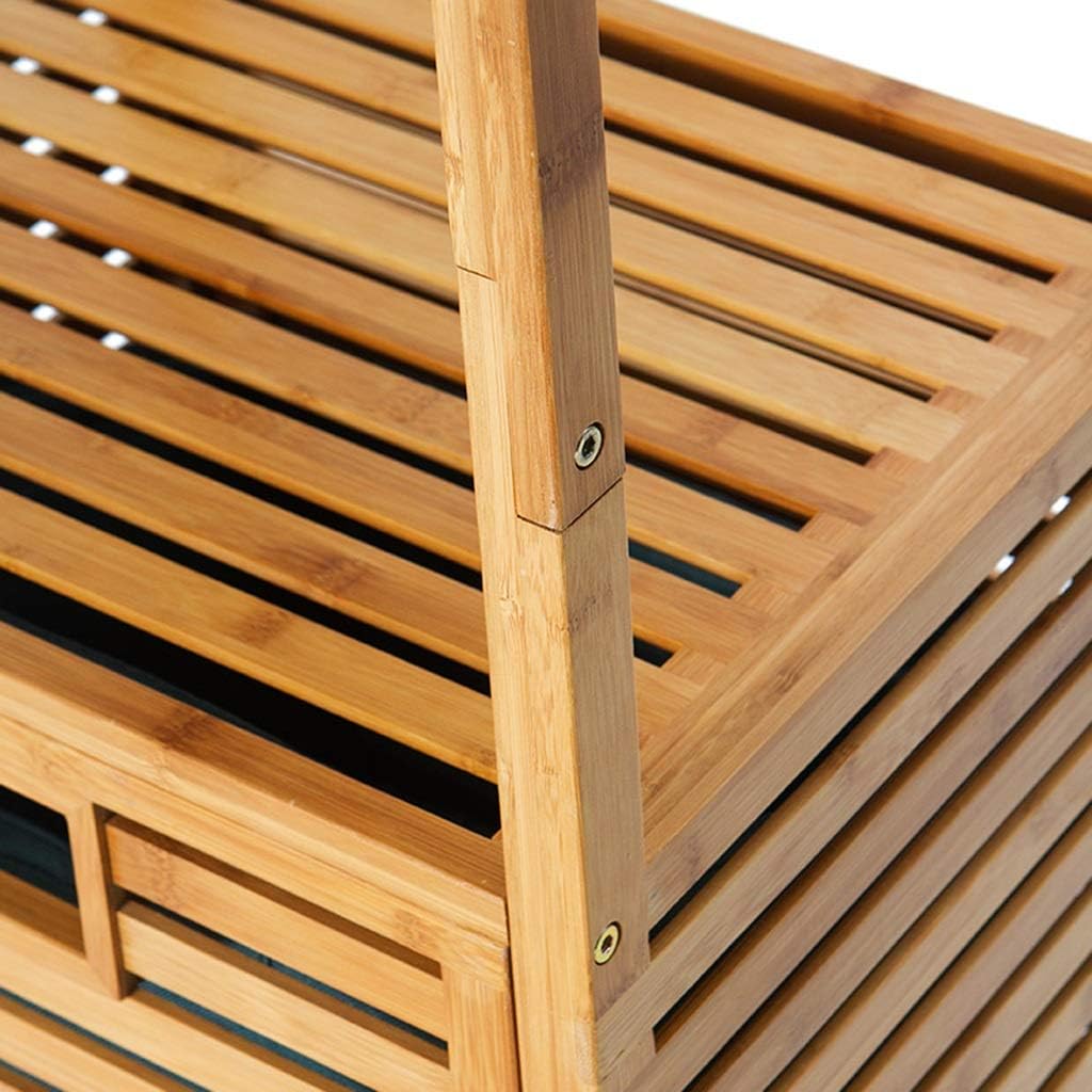 Bamboo Storage Cabinet with Basket