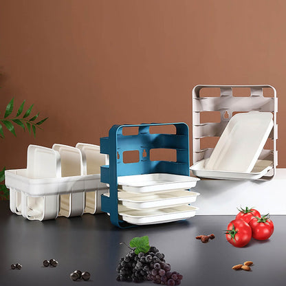 Kitchen Preparation Plates Set Rack