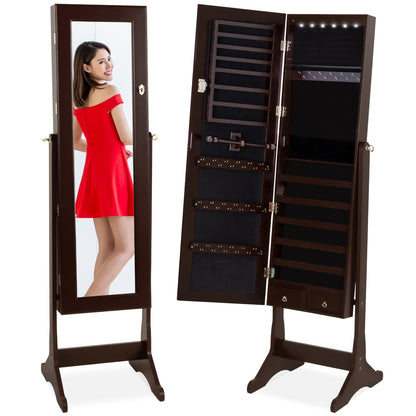 Standing Jewelry Mirror Armoire